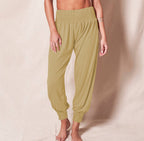 Women's Ankle Cuff Jogger Pants – Relaxed Elastic Waist Leisure Trousers