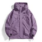Women's Lightweight Hooded Jacket – Adjustable Zip-Up Outdoor Jacket