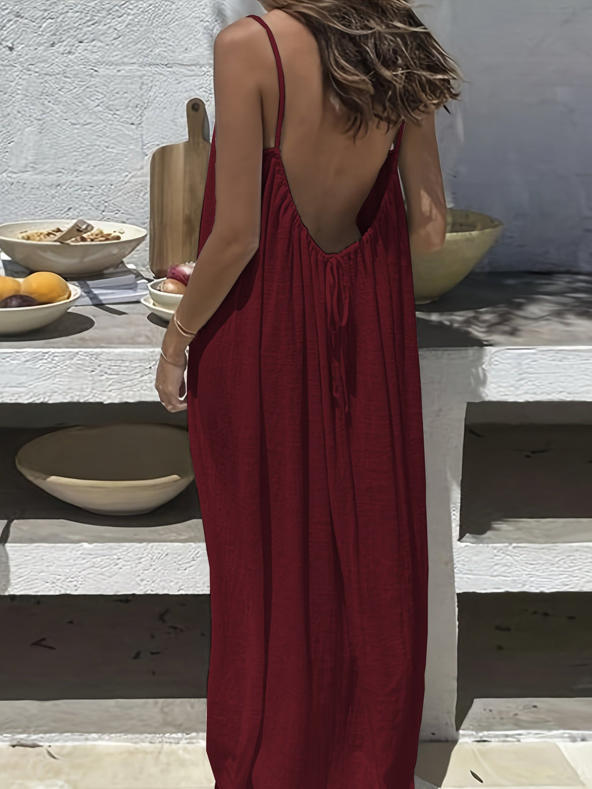 Women's Spaghetti Strap Summer Dress – Sleeveless Flowy Dress