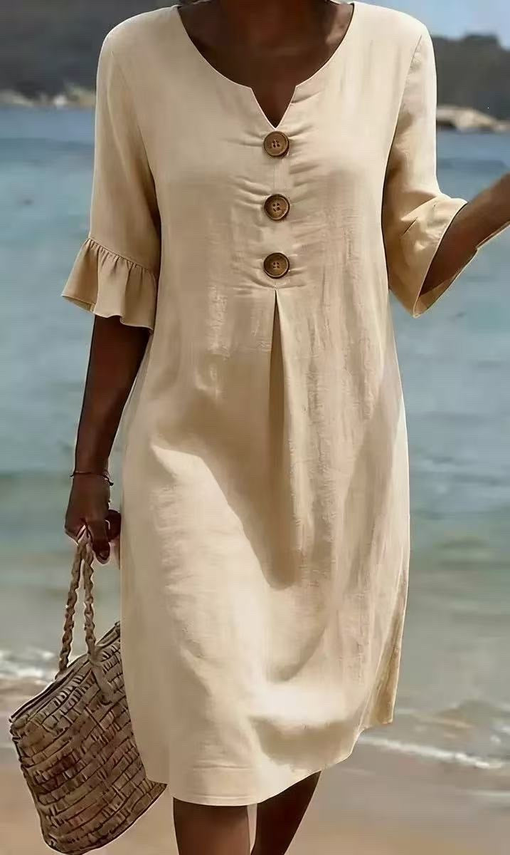 Women's Relaxed Everyday Dress – Flowy Day Dress