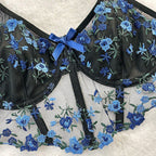 Women's French Floral Lace Lingerie Set – Bra & Matching Panty Set
