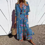 Women's Floral Summer Maxi Dress – Relaxed Flowy Dress