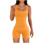Women's Ribbed Square Neck Bodysuit – Wide Strap Slim Fit Bodysuit