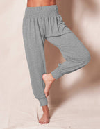Women's Ankle Cuff Jogger Pants – Relaxed Elastic Waist Leisure Trousers