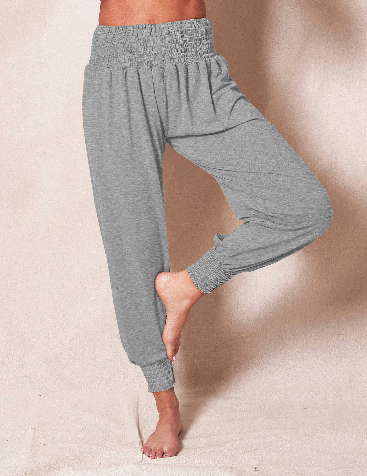 Women's Ankle Cuff Jogger Pants – Relaxed Elastic Waist Leisure Trousers