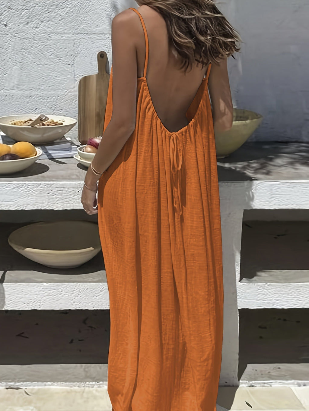 Women's Spaghetti Strap Summer Dress – Sleeveless Flowy Dress