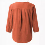Women's Collared Button Blouse – Relaxed Everyday Shirt Blouse