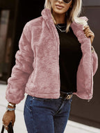 Women's Teddy Bomber Jacket – Sherpa Zip Jacket
