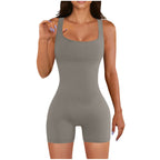 Women's Ribbed Square Neck Bodysuit – Wide Strap Slim Fit Bodysuit