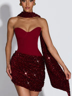 Alanah | Sequin Corset Mini Dress