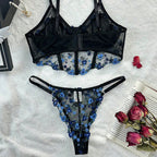 Women's French Floral Lace Lingerie Set – Bra & Matching Panty Set