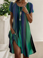 Women's Relaxed Summer Midi Dress – Flowy Day Dress