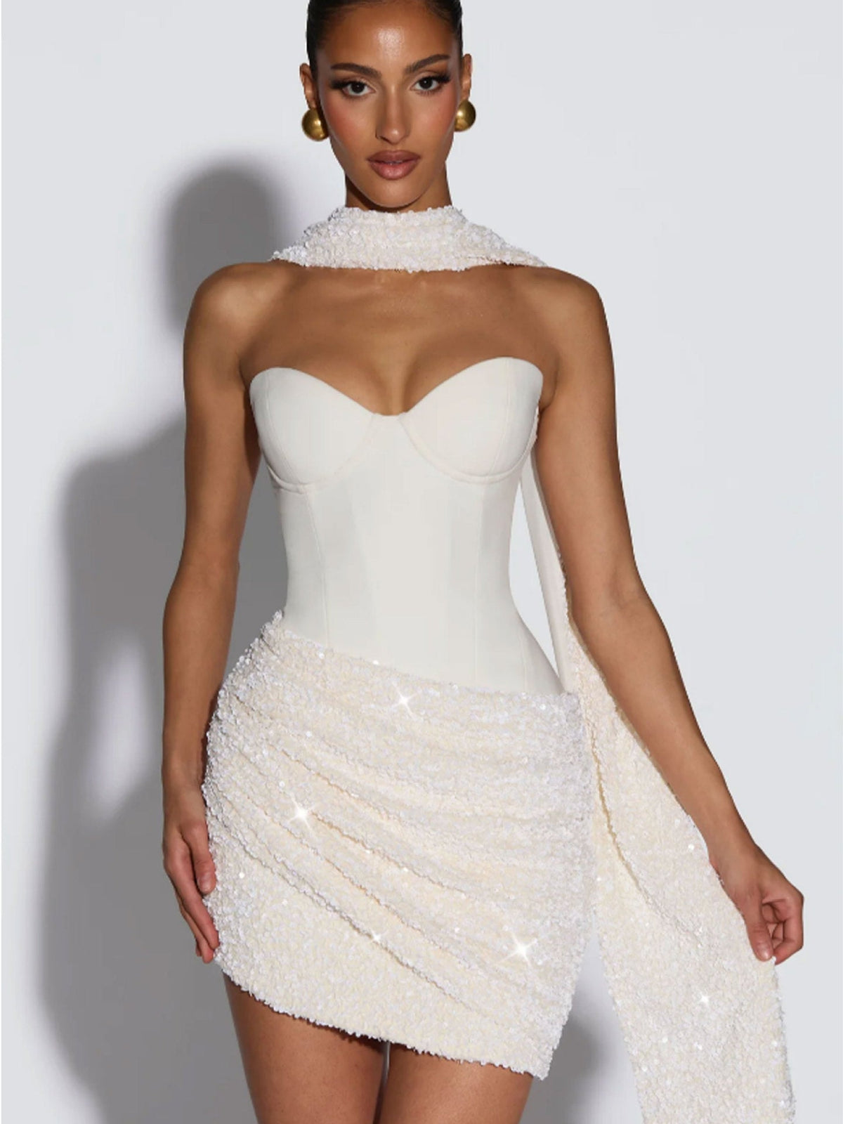 Alanah | Sequin Corset Mini Dress