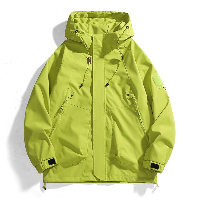 Women's Lightweight Hooded Jacket – Adjustable Zip-Up Outdoor Jacket