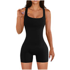 Women's Ribbed Square Neck Bodysuit – Wide Strap Slim Fit Bodysuit