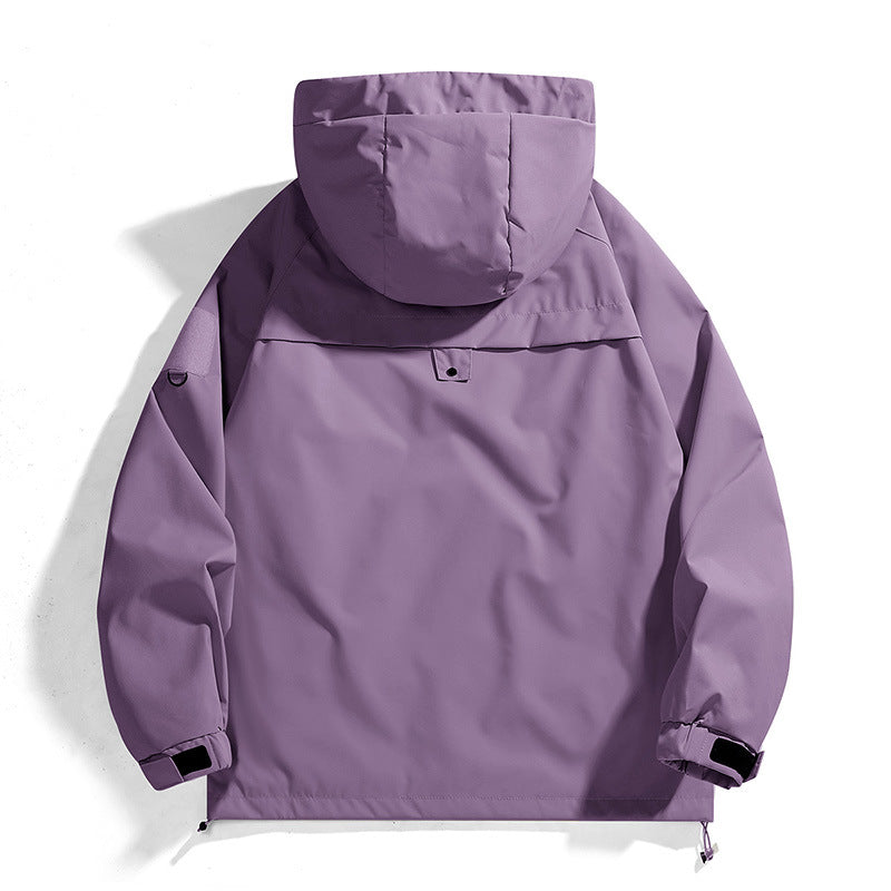 Women's Lightweight Hooded Jacket – Adjustable Zip-Up Outdoor Jacket