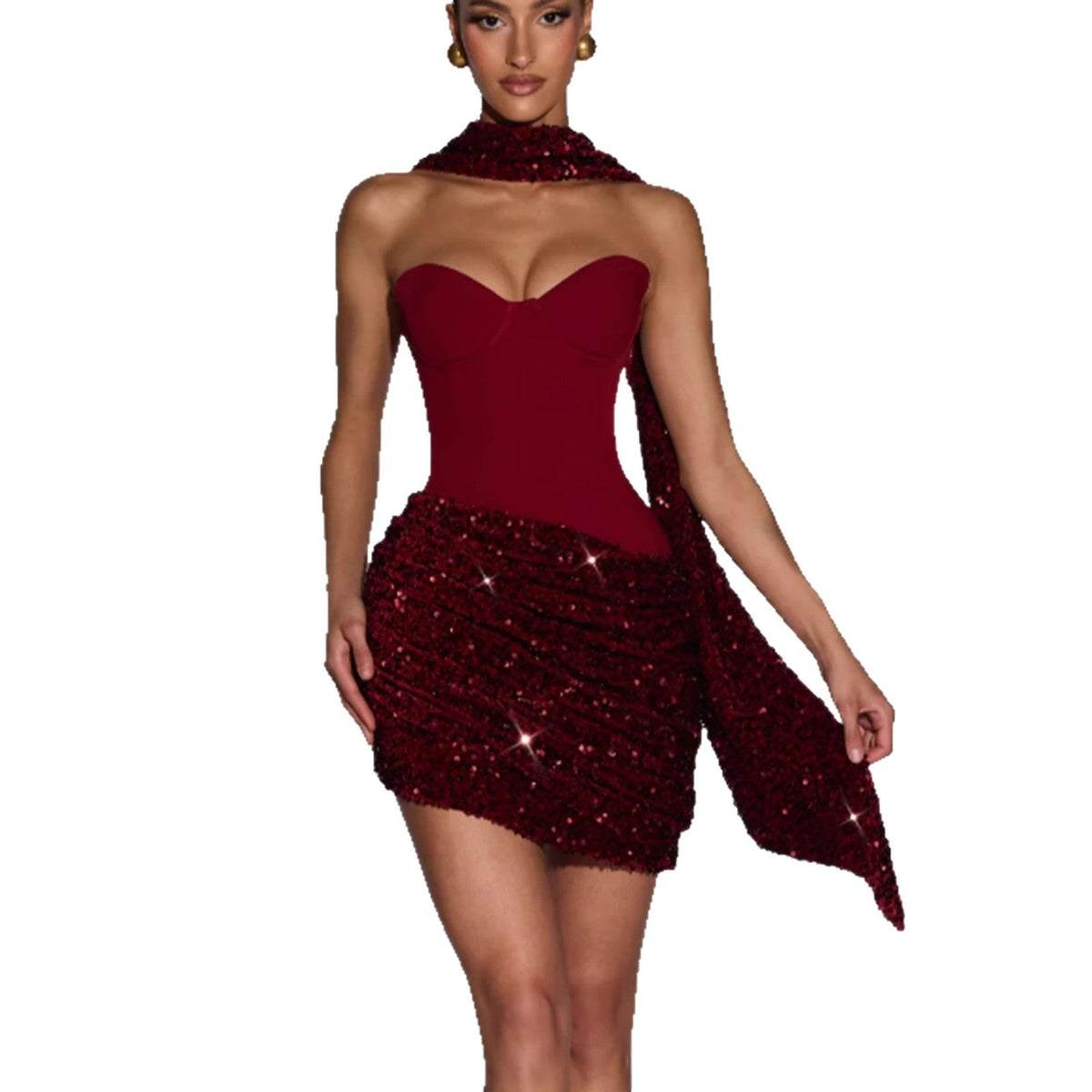 Alanah | Sequin Corset Mini Dress