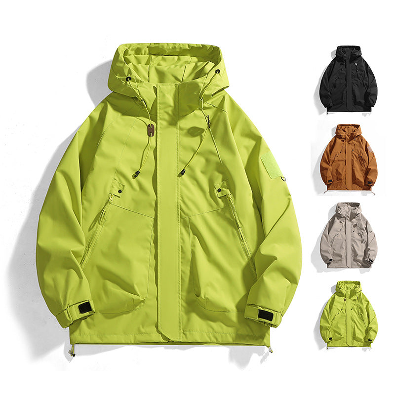 Women's Lightweight Hooded Jacket – Adjustable Zip-Up Outdoor Jacket