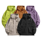 Women's Lightweight Hooded Jacket – Adjustable Zip-Up Outdoor Jacket