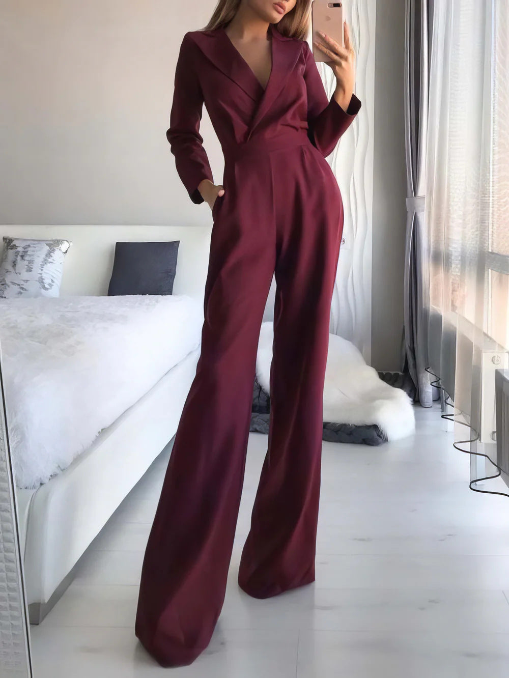 Alanah | Tailored Long Sleeve Jumpsuit
