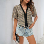 Women's Puff Sleeve Bodysuit – V-Neck Statement Fitted Bodysuit