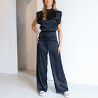 Women's Open Back Jumpsuit – Sleeveless Wide Leg Occasion Jumpsuit