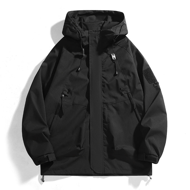 Women's Lightweight Hooded Jacket – Adjustable Zip-Up Outdoor Jacket