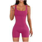 Women's Ribbed Square Neck Bodysuit – Wide Strap Slim Fit Bodysuit