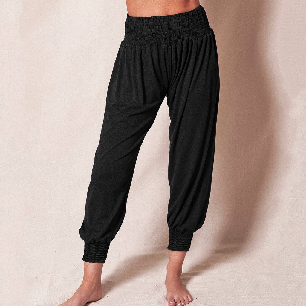 Women's Ankle Cuff Jogger Pants – Relaxed Elastic Waist Leisure Trousers