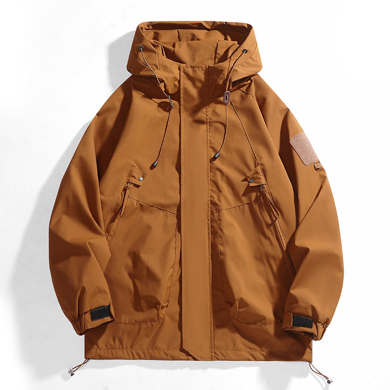 Women's Lightweight Hooded Jacket – Adjustable Zip-Up Outdoor Jacket