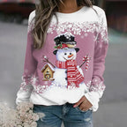Women's Snowman Holiday Sweater – Festive Christmas Knit Sweater