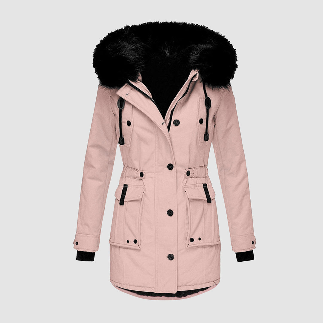 Women's Quilted Winter Coat – Hooded Padded Longline Jacket