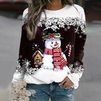 Women's Snowman Holiday Sweater – Festive Christmas Knit Sweater