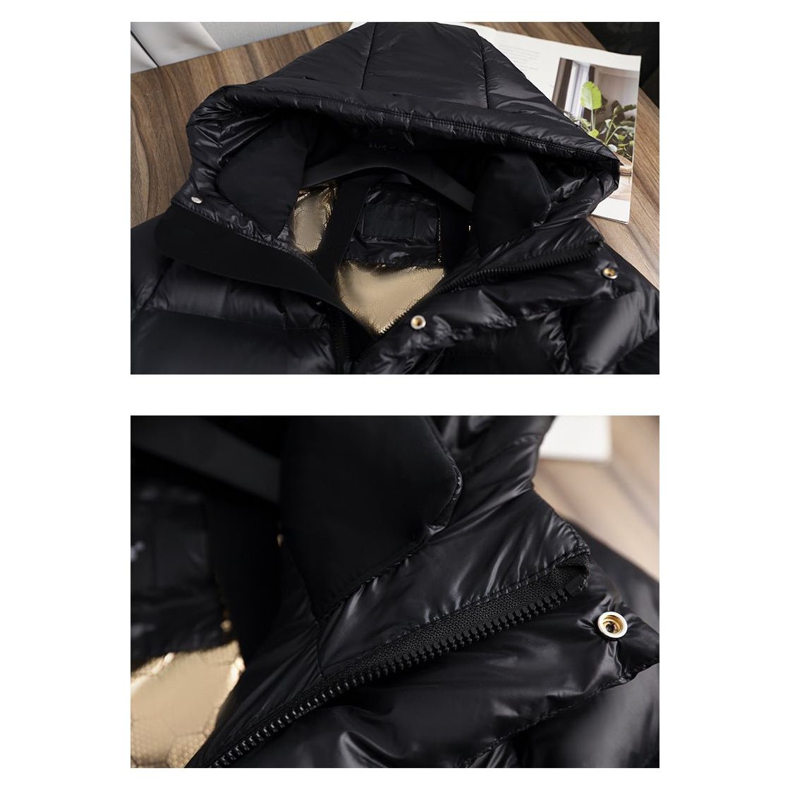 Women's Lightweight Quilted Jacket – Hooded Puffer Winter Jacket