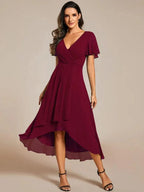 Women's Fitted Wedding Guest Midi Dress – Romantic Formal Occasion Dress