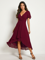 Women's Fitted Wedding Guest Midi Dress – Romantic Formal Occasion Dress