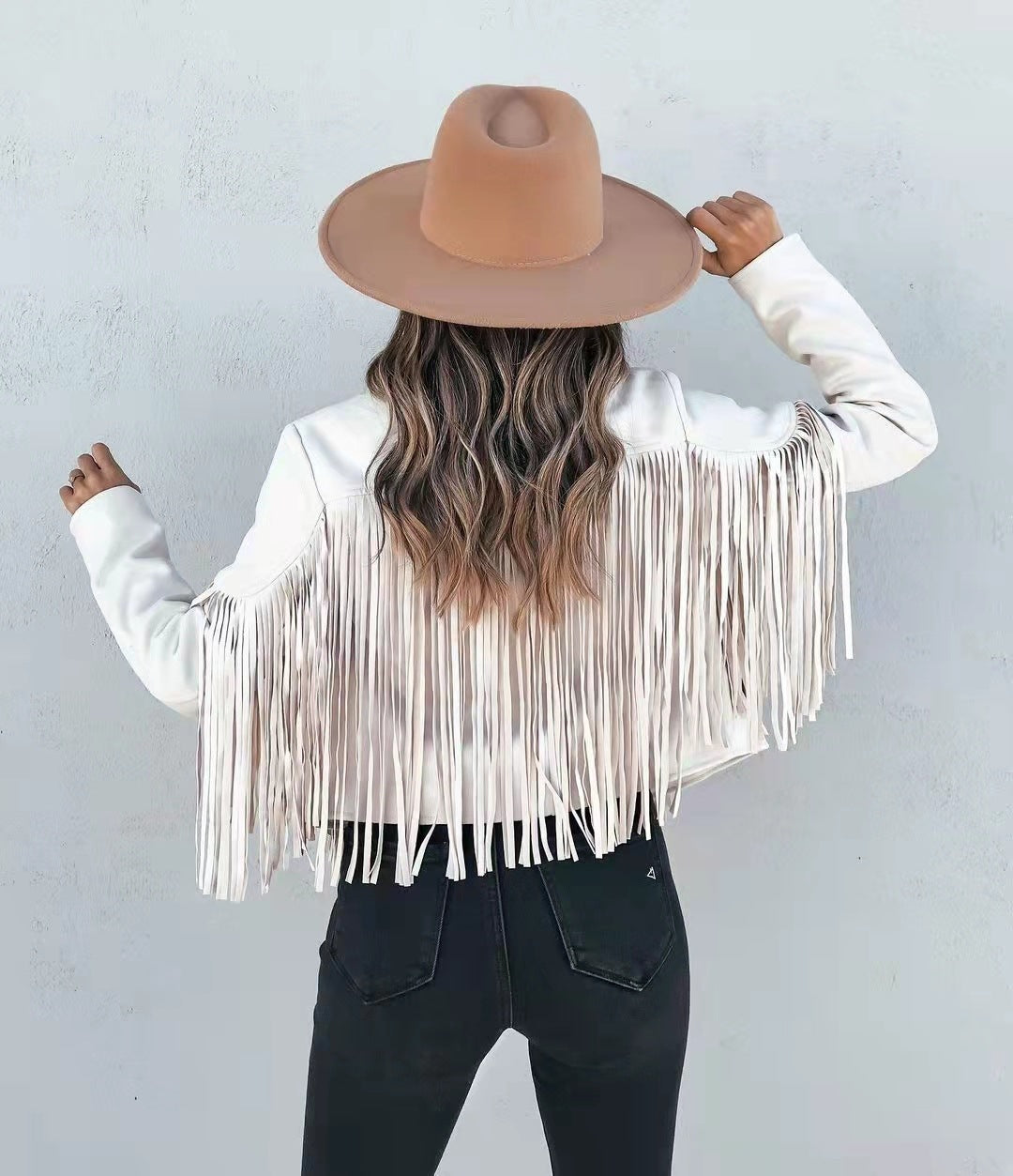 Women's Statement Fringe Jacket – Cropped Layering Jacket
