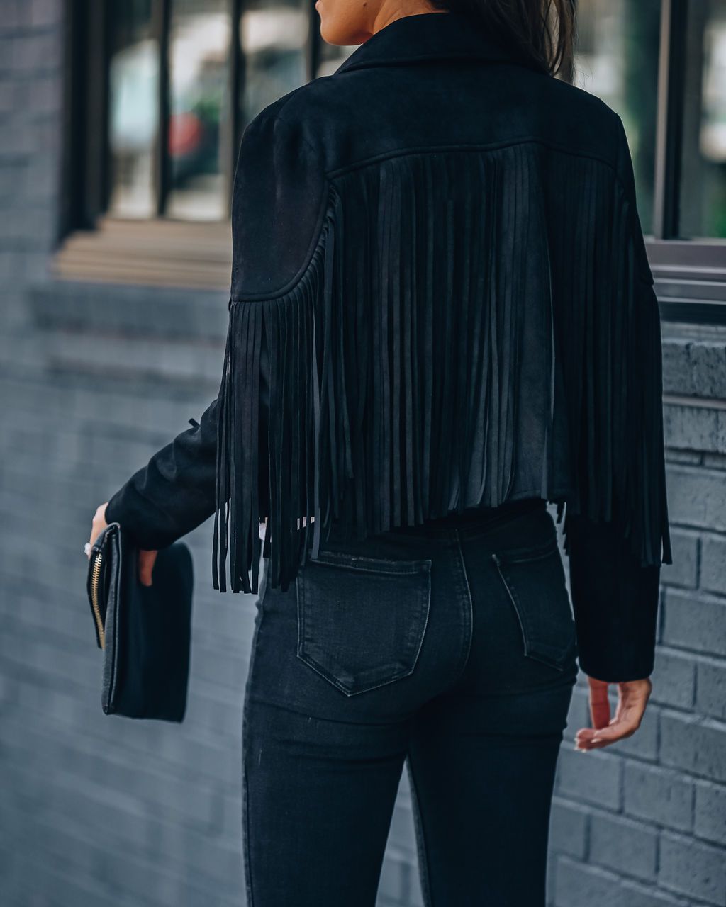 Women's Statement Fringe Jacket – Cropped Layering Jacket