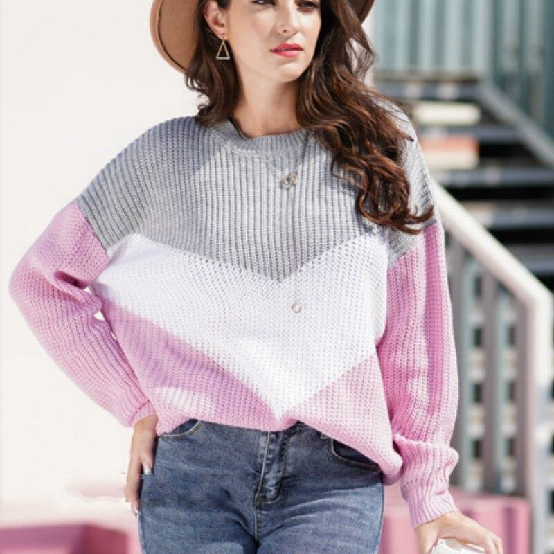 Women's Fluffy Oversized Sweater – Colourful Winter Knit Sweater
