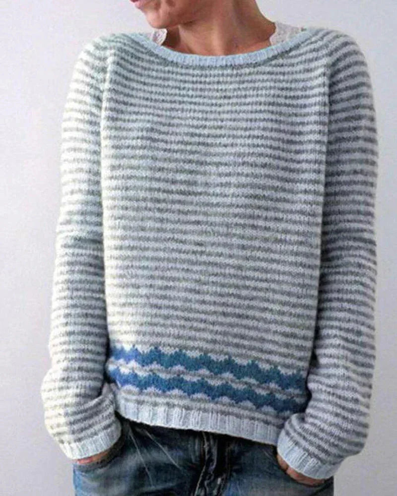 Women's Nordic Pattern Christmas Sweater – Festive Winter Holiday Sweater