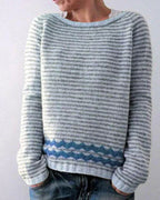 Women's Nordic Pattern Christmas Sweater – Festive Winter Holiday Sweater