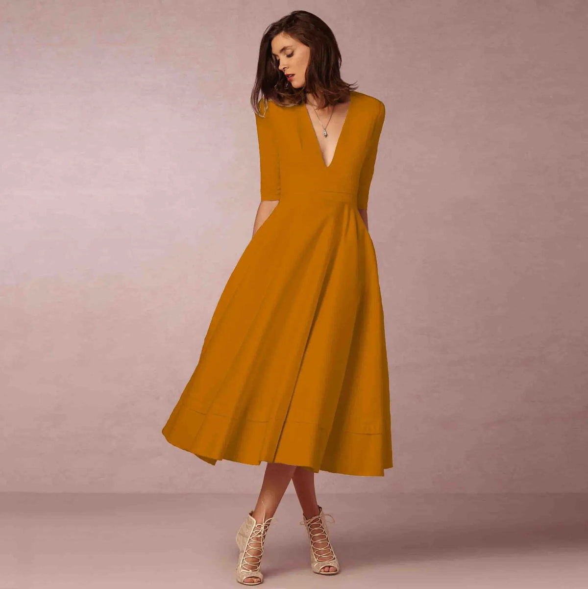 Alanah | Wedding Guest A-Line Midi Dress