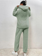 Women's Teddy Fleece House Set – Hooded Plush Lounge Suit