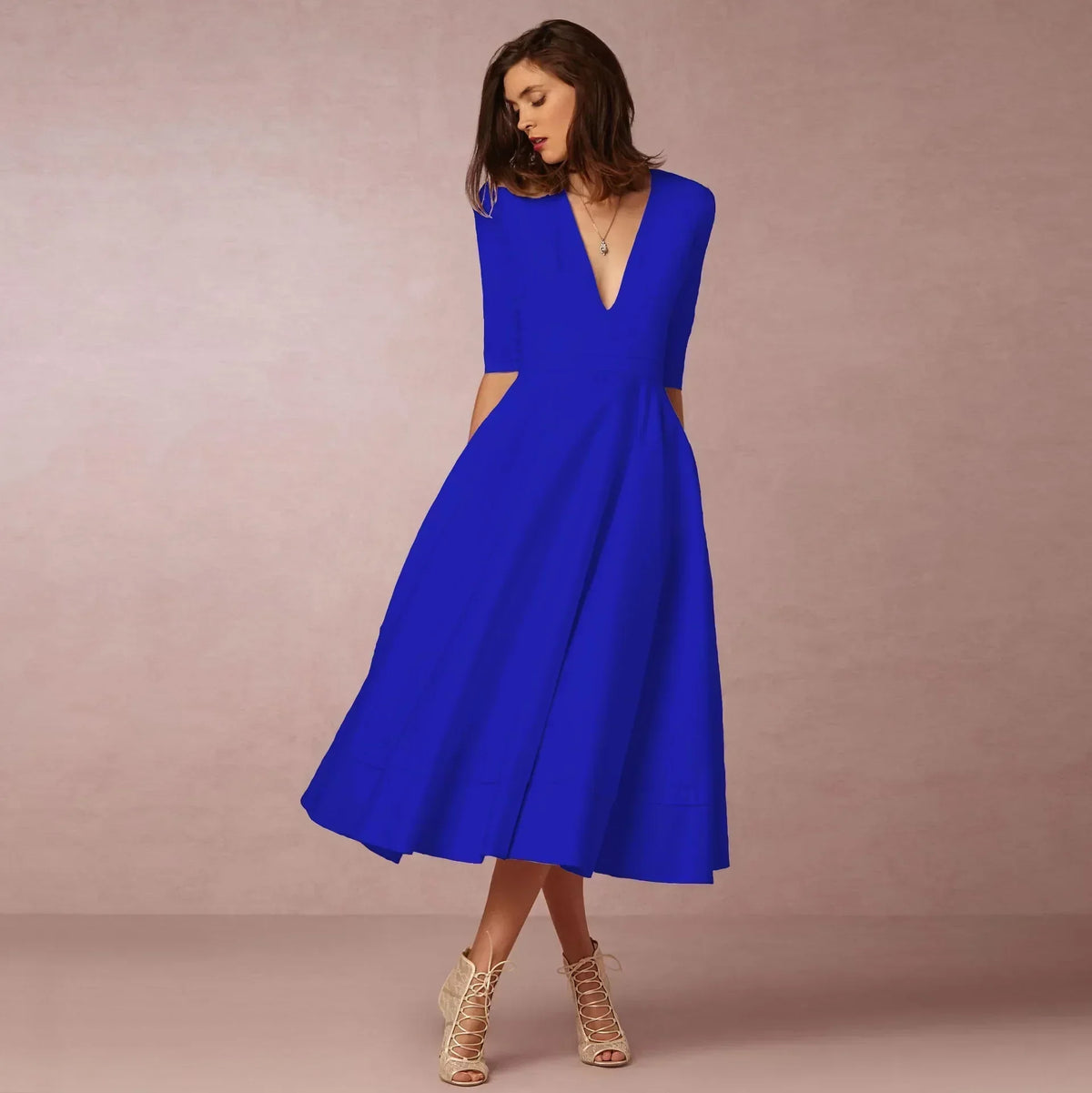Alanah | Wedding Guest A-Line Midi Dress