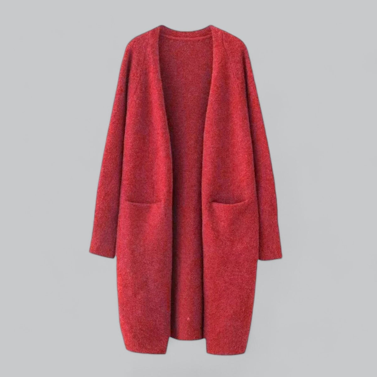 Women's Open Front Longline Cardigan – Relaxed Long Sleeve Cardigan