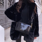 Women's Oversized Faux Fur Jacket – Plush Collar Winter Coat