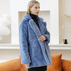 Women's Oversized Faux Fur Jacket – Plush Collar Winter Coat