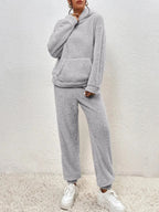 Women's Teddy Fleece House Set – Hooded Plush Lounge Suit