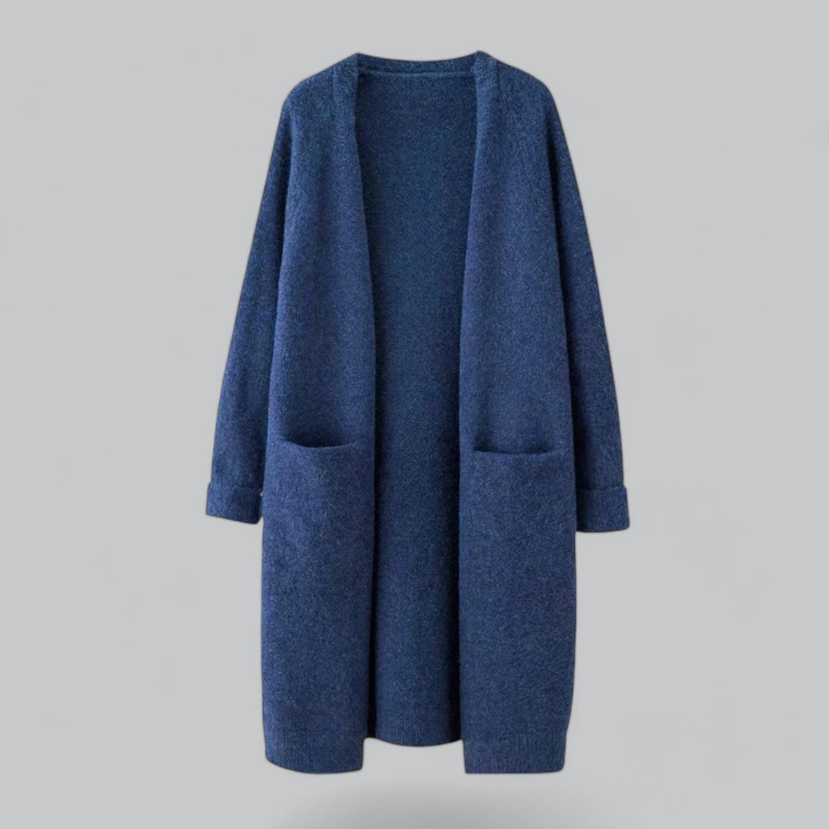 Women's Open Front Longline Cardigan – Relaxed Long Sleeve Cardigan