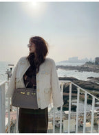 Women's Cropped Faux Fur Coat – Plush Collar Winter Jacket